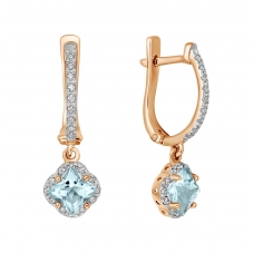 Серьги 1997 Голубой топаз