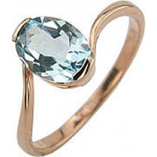 Кольцо 0231 Голубой топаз