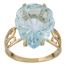 Кольцо 0305 Голубой топаз