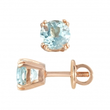 Серьги 0360 Голубой топаз