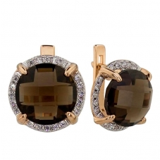 Серьги 0364 Раухтопаз