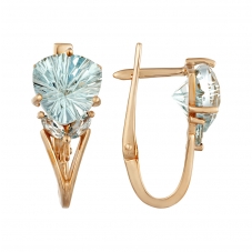 Серьги 0382 Голубой топаз