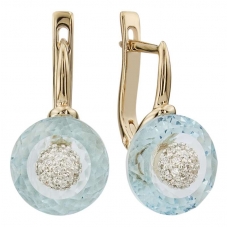 Серьги 0523 Голубой топаз