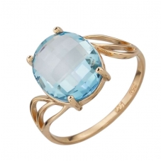 Кольцо 0923 Голубой топаз