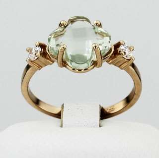 Кольцо. Аметист зеленый. Арт.095АзКц из золота 585 пробы