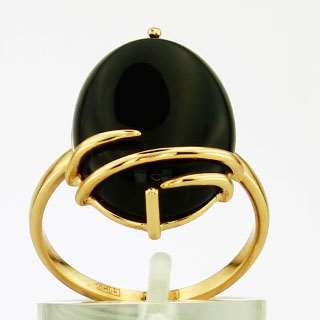 Кольцо. Агат. Арт.381Аг из золота 585 пробы