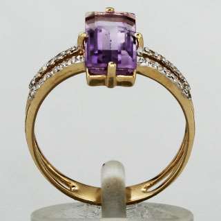 Кольцо. Аметист. Арт.518АКц из золота 585 пробы