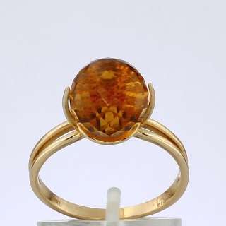 Кольцо. Цитрин. Арт.1052Ц из золота 585 пробы
