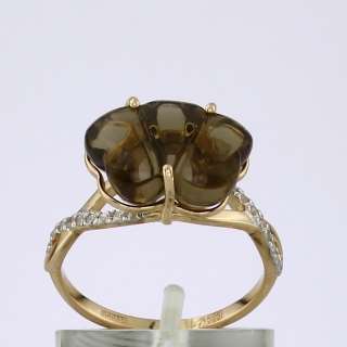Кольцо. Раухтопаз. Арт.1421РКц из золота 585 пробы
