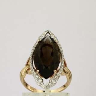 Кольцо. Раухтопаз. Арт.1656РКц из золота 585 пробы