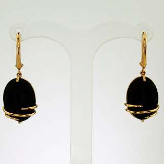 Серьги. Агат. Арт.381Аг из золота 585 пробы