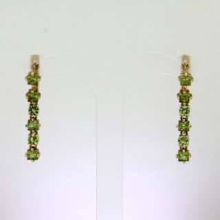 Серьги. Хризолит. Арт.475Х из золота 585 пробы