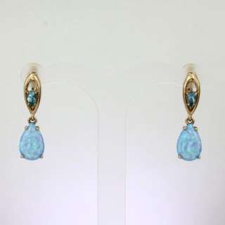 Серьги. Опал. Арт.975ОгТ из золота 585 пробы