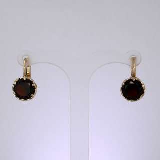 Серьги. Гранат. Арт.1038ГКц из золота 585 пробы