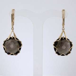 Серьги. Раухтопаз. Арт.1407Р из золота 585 пробы