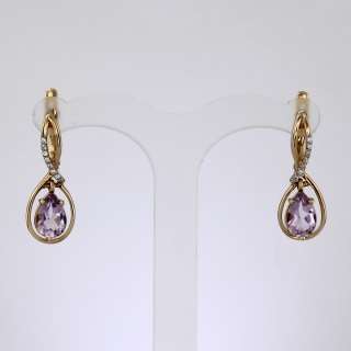 Серьги. Аметист. Арт.1440АКц из золота 585 пробы