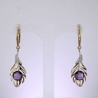 Серьги. Аметист. Арт.1459АКц из золота 585 пробы