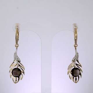 Серьги. Раухтопаз. Арт.1459РКц из золота 585 пробы