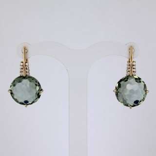 Серьги. Аметист зеленый. Арт.1484АзКц из золота 585 пробы