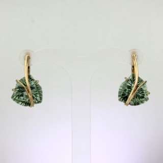 Серьги. Аметист зеленый. Арт.1529Аз из золота 585 пробы