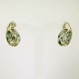 Серьги. Аметист зеленый. Арт.1533АзКц из золота 585 пробы